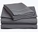 The Great American Store 1800 Series Brushed Microfiber 4 PC Sateen Queen Sheet Set - Elephant Grey Solid