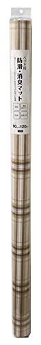 明和グラビア ペット用 防滑・消臭・防水マット INSF-202 90cm×120cm チェック柄 ベージュ