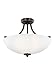 Sea Gull Lighting 7716503-782 Geary Medium Three Light Semi-Flush Convertible Pendant Hanging Modern Light Fixture, Heirloom Bronze Finish