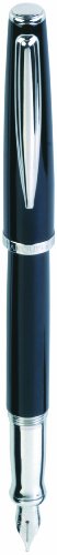 UPC 019645400281, Marquis Claria Fountain Pen, Black Lacquer with Medium Nib and Chrome Accents (WM/750/BLK)