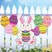 Collections Etc Easter Bunny and Eggs Hanging Banner