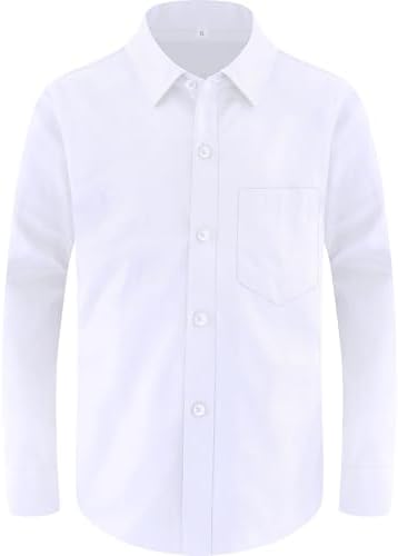 calvin klein boys dress shirt Calvin Klein Boys' Long Sleeve Sateen Dress Shirt, Style with Buttoned Cuffs & Shirttail Hem 8 Grey