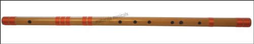 Bansuri Concert Quality, Scale C Sharp Bass 34 Inches, Maharaja Musicals, Finest Indian Bamboo Flute, Accurately Tuned, Nylon Pipe Bag Included, Hindustani (PDI-CFJ)