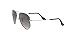 Ray-Ban Rj9506S Metal Aviator Sunglasses, Black on Silver/Light Grey Gradient Dark Grey, 50 mm