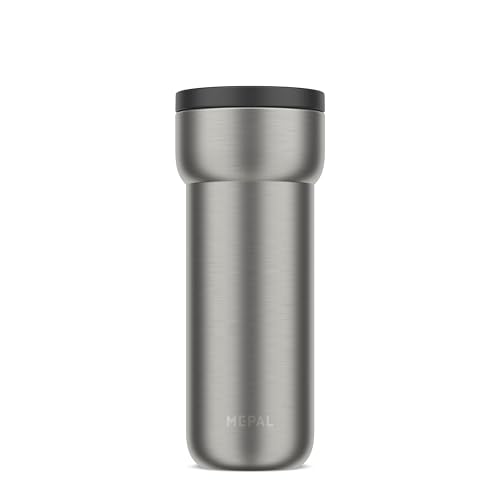 Mepal - Isolierbecher Ellipse - 6 Stunden heiss & 10 Stunden kalt - Thermobecher fuer Unterwegs - Geeignet als Tee & Kaffeetasse zum Mitnehmen - Passt in alle Becherhalter - 475 ml - Nordic black