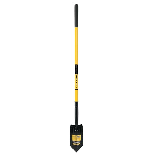 Truper Tru Pro California Trenching Shovel, 4-Inch Steel Blade, 48-Inch Fibergl…