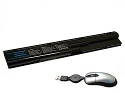 Replacement Battery for select HP Laptop / Notebook / Compatible with HP 4540s, 4330s, 4331s, 4430s, 4431s, 4435s, 4436s, 4440s, 4441s, 4446s, 4530s, 4535s, 4545s, 3ICR19/66-2, 633733-1A1, 633733-321, 633805-001, 650938-001, HSTNN-DB2R, HSTNN-IB2R, HSTNN-LB2R, HSTNN-OB2R, HSTNN-XB2E, HSTNN-XB2F, HSTNN-XB2G, HSTNN-XB2H, HSTNN-XB2I, HSTNN-XB2N, HSTNN-XB2O, HSTNN-XB2R, HSTNN-XB2T, HSTNN-XB3C, LC32BA122 ( 6 Cell, 4400 mAh ) - Includes Mini Optical Mouse with Retractable USB cord