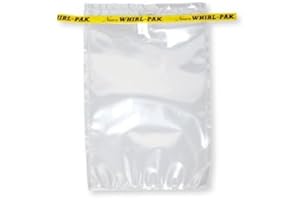 Nasco Whirl-Pak B01020WA Sample Bag, 230mm L x 150mm W, 0.076mm Thickness, 710ml Capacity (Box of 500)
