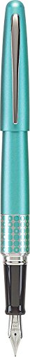 Pilot MR Retro Pop Collection Fountain Pen, Turquoise Barrel with Dots Accent, Fine Nib, Black Ink
