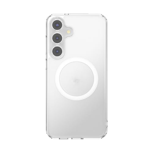 PopSockets Case for Samsung Galaxy S25 Plus Compatible with MagSafe, Phone Case for Galaxy S25 Plus, Wireless Charging Compatible - Clear