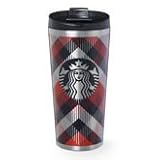 Starbucks Plaid Red & Black Stainless Steel Tumbler, 16 fl oz