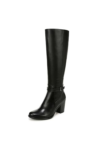 Naturalizer Womens Kalina Knee High Tall Boots Black Leather 5 M