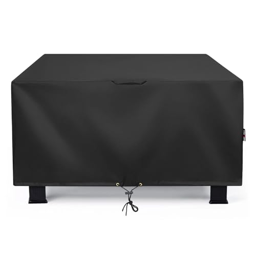 Unicook Square Gas Fire Pit Cover 44 Inch, Large Fire Table Cover, Heavy Duty Waterproof Side Table Protector, Fade Resistant Durable Patio Ottoman Protector, 44
