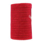 Red Metallic Mesh Ribbon - 5 1/2" Ribbon x 10 yards