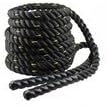 Battle Ropes Poly Dacron,Workout Training Undulation Rope Fitness Rope Exercise-1.5"Width/30ft Length,Black