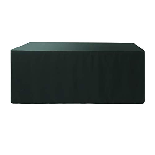 Waysle 8 Feet (L x W: 96"x30") Rectangle Fitted Tablecloth for Wedding Party Banquet,Polyester Cloth Fabric Cover, Black