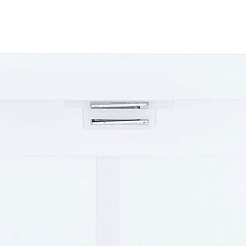 AlwaysPrekit MDF Bathroom Wall Storage Cabinet Mounted cabinets with Dual Door, Open Cubby Simple Design Perfect Wall Mount Storage Shelf Organizer for Bathroom Kitchen Bedroom White