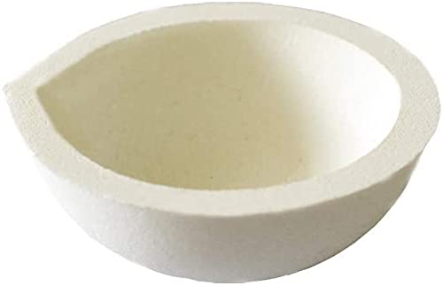 LLF Ceramic Crucible Bowl Dish Cup Furnace Melting Casting Refining Gold Silver (250g)