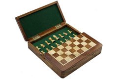 507 G.Rosewood/Maple Wood-Lacquered-Magnetic in Built Chess Men 2 Door Size 10