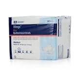 Covidien 66033 Wings Adult Quilted Briefs, 32" - 44" Size, Medium (Pack of 96)