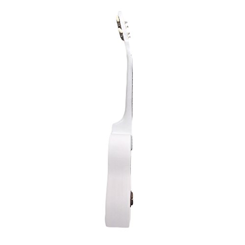 Soogo 26" Pure Color Rosewood Fingerboard Basswood Tenor Ukulele Bag (White)