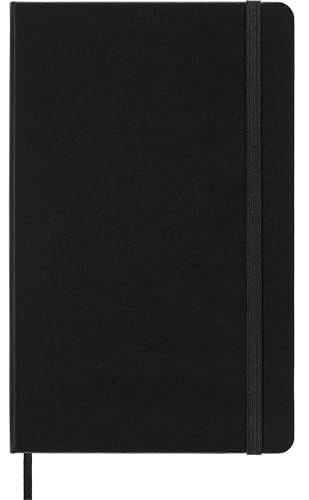 Moleskine - Classic Ruled Paper Notebook - Hard Cover and Elastic Closure Journal - Color Black - Size Large 13 x 21 A5 - 240 Pages