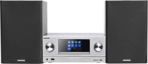 Kenwood M-9000S-S - Smart Micro Hi-Fi System mit Internetradio, DAB+, CD/USB und Audiostreaming, Farbe Silber