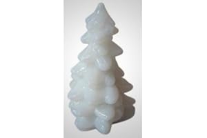 ROSSO GLASS Holiday Christmas Trees - American Made - Mosser Glass USA - Small 2 3/4" Miniature (Milk)