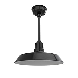 Cocoweb 18" Vintage LED Pendant Barn Light in Black