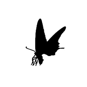 SHMAZ 12.3 Cm * 14.3 Cm Lichtheid Delicate Interessante Vlinder Schaduw Handige Sticker Mooie Auto Sticker Zwart/Zilver