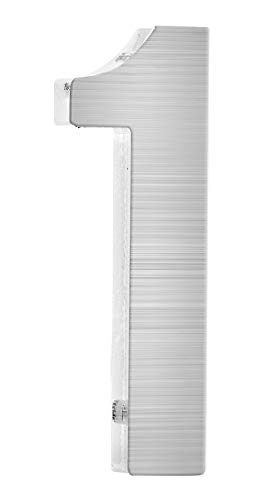 PEELCO Silver Stainless Steel Floating Address Numbers for Houses 3", Acrylic Backing, 3M Double Sided Tape, Hardware Included, 1