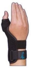 Med Spec Suede Thumb Support malleable aluminum thumb, 7.5" Black, Universal