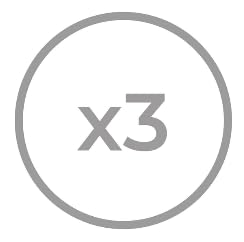 Pack of 3. Golf Balls Display