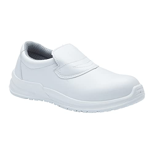 Blackrock Scarpe di sicurezza antiscivolo, uomo e donna, punta d'acciaio, cuoco, infermiere, ortopedico, scarpe da lavoro antiscivolo, igiene, ristorazione, cucina, calzature di utilitĂ per il lavoro