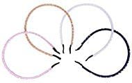 Frill Shop Headbands, Set of Crystal Encrusted Alice Bands, Hair Jewellery, Beautiful Jewels, Sparkly Glittery Hair pieces (Crystal Set of 4)