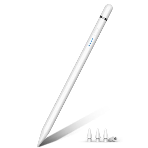Pencil 1st Generation for iPad (2018-2026), 20 Mins Quick Charge with Tilt & Palm Rejection, Pen for iPad Compatible with i-Pad Air 3/4/5/M2/M3, Mini 5/6, i-Pad 6-11, Pro 11"/12.9"/13" M4 (White)