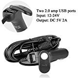 Rexing Dash Cam Power Supply Car Charger Cigarette Lighter Port to Mini-USB Port