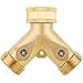 2-way Brass Hose Splitter