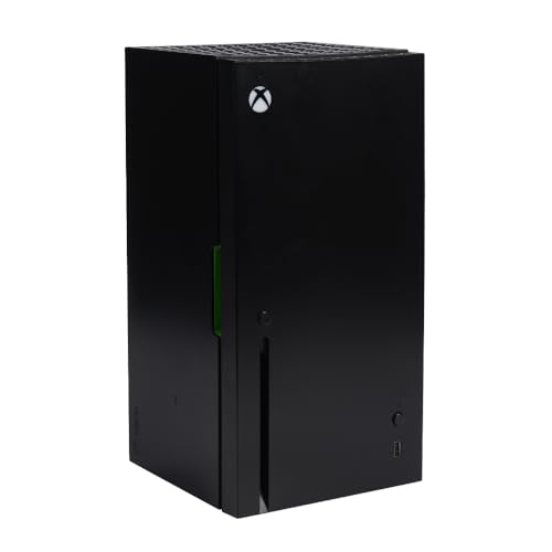 Xbox Series X Replica Mini Fridge – Thermoelectric 4.5L Cooler for 8 Cans, AC/DC Powered Portable Beverage & Snack Storage, Gamer Room, Office, Car Essential