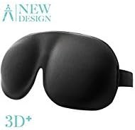 Eye Cover Sleeping Mask for Woman &amp; Men, Patented Design 100% Blackout Sleep Mask Comfortable Eye Mask &amp; Blindfold (Black) (L- Size)¡­