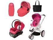 Quinny CV078BFU Moodd Stroller Complete Collection in Pink Passion
