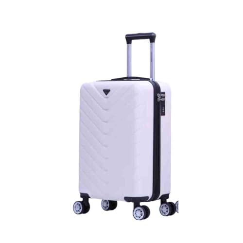 SANTINO Mala de Viagem Media 23kg Rígida ABS 4 Rodas 360º com TSA Leve Resistente Flexível Antifurto Off White Médio