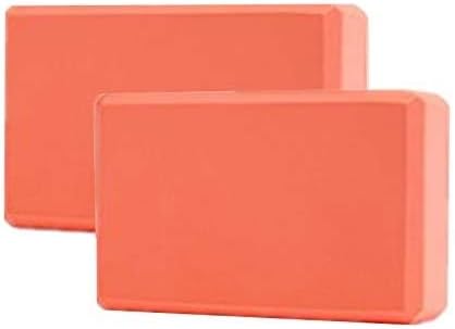Yoga Block Pilates Bricks 2 Pack and High Density EVA Foam Yoga Brick to Support and Deepen Poses