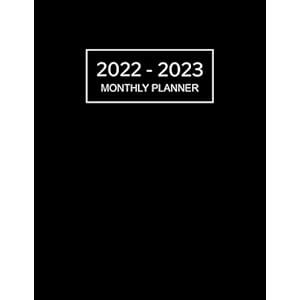 2022-2023 Monthly Planner: Large Two Year Planner with Black Cover Jan 2022 – Dec 2023 8.5″ x 11″