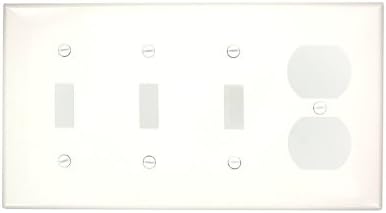 Leviton80743-W WH WP 4G 3TGL 1DECO NYLON