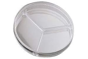 [500 Pcs] Petri Dishes 3 Compartment 90 x 15 mm Non-pyrogenic, Sterilized, Bacterial Dished with Lid, High Clarity polystyren
