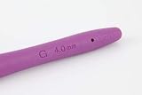 Clover 1045G Amour Crochet Hook 4.0mm Metal Multicoloured Easy Grip view 5