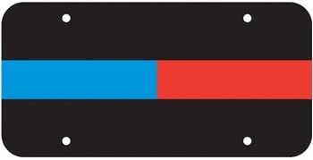 Thin Blue/Red Line Non-Reflective License Plate