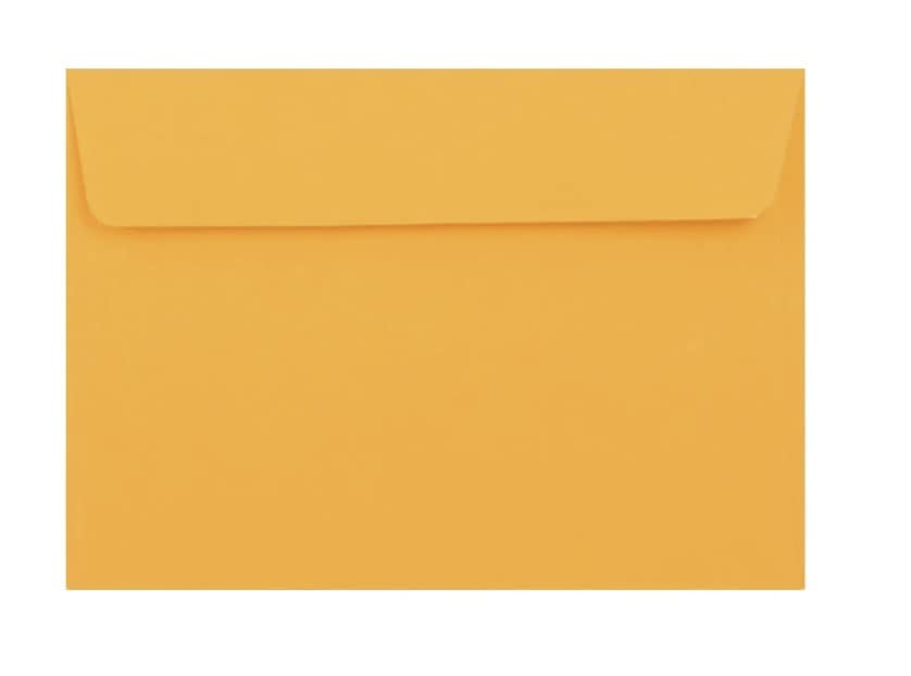 C6 Coloured Envelopes for A6 Greeting Cards Wedding Invitations & Crafts (114x162mm) Pack of 50 (Golden Yellow Peel & Seal) — image 1