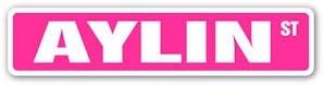 AYLIN Street Street Sign Sticker Graphic name kid child boy girl room bedroom gift unique bumper sticker